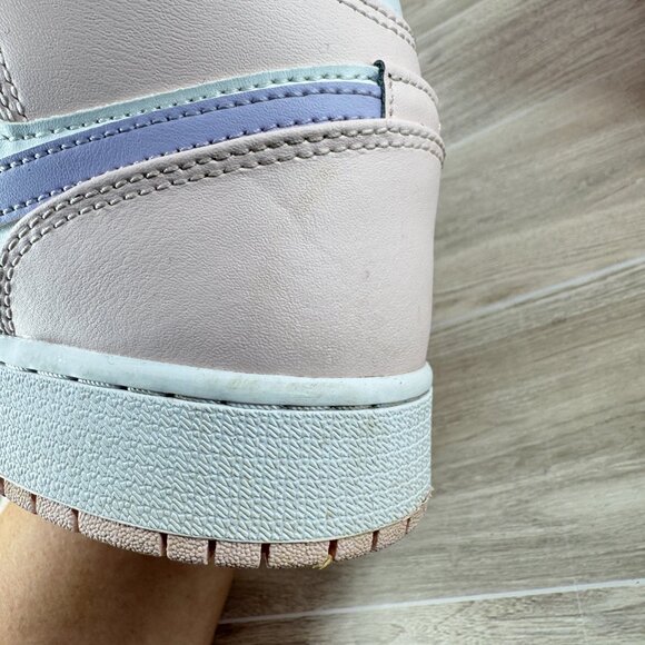 Nike Air Jordan 1 Mid GS 7Y Pink Foam Quartz Purple Sneakers Women’s 8.5 Shoes - Picture 9 of 12